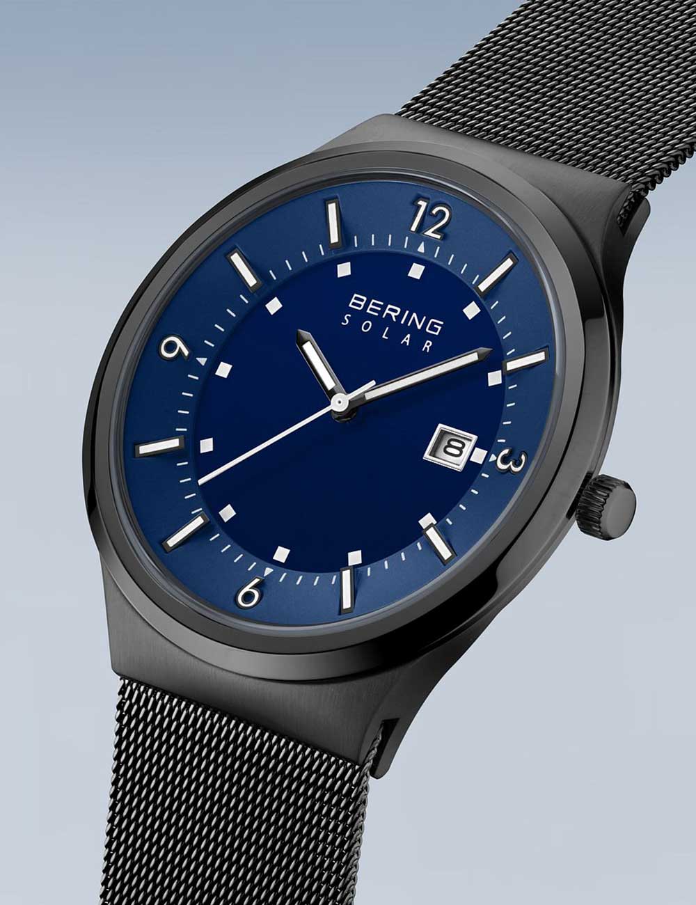 Bering 14442-227 vyriškas laikrodis Solar laikrodis 42mm 5ATM