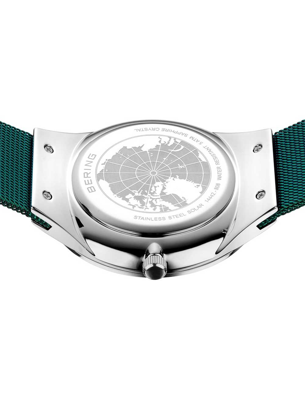 Bering 14442-808 vyriškas laikrodis Solar laikrodis 42mm 5ATM