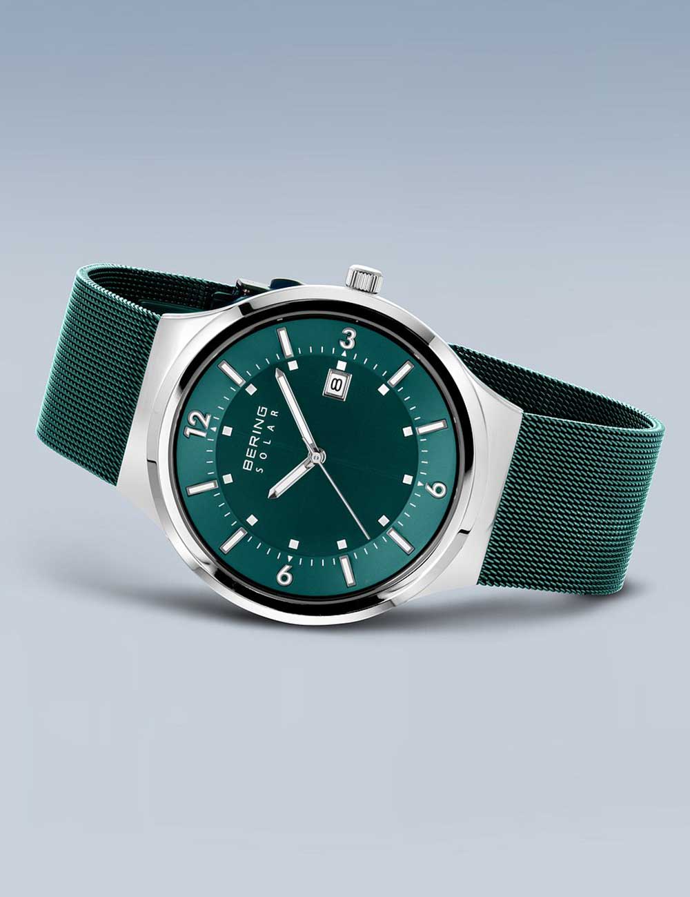 Bering 14442-808 vyriškas laikrodis Solar laikrodis 42mm 5ATM