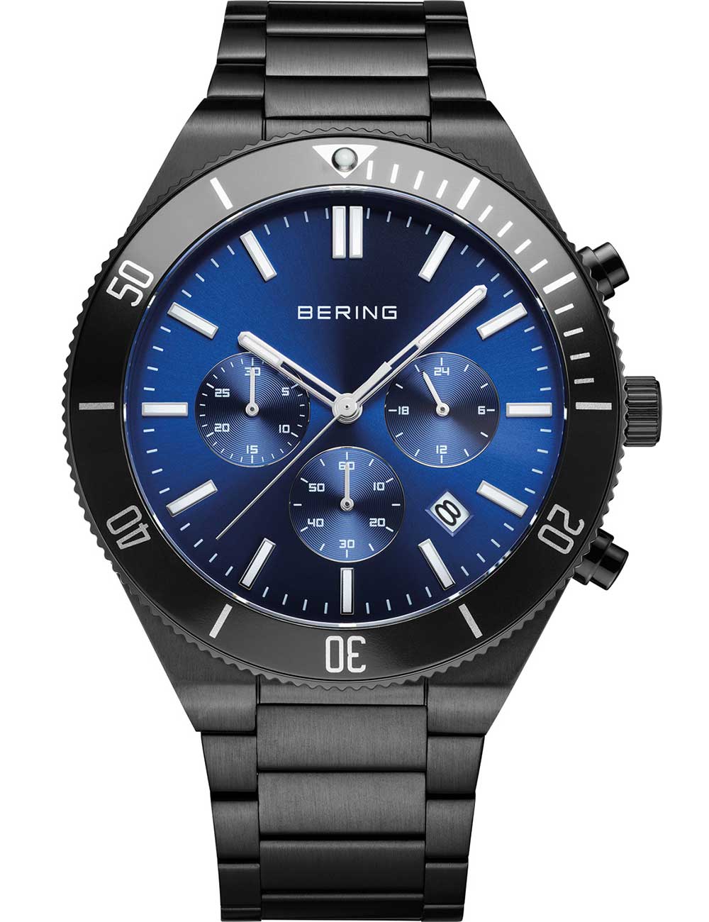 Bering 15043-727 vyriškas laikrodis Chronograph 43mm 10ATM
