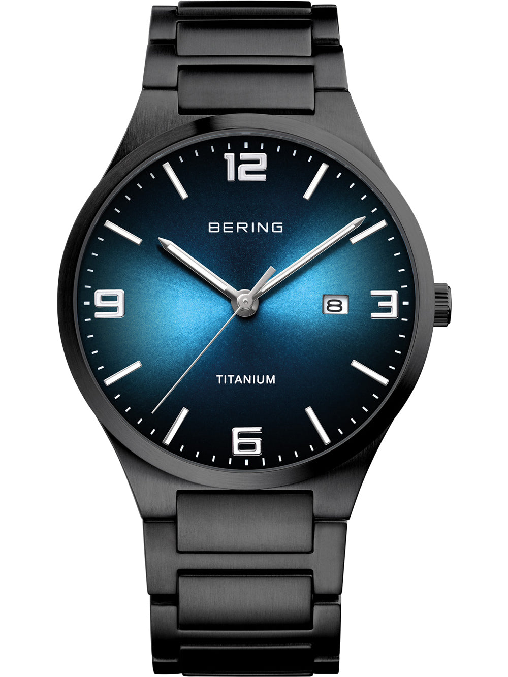 Bering 15240-727 vyriškas laikrodis Titanium vyriškas laikrodis 40mm 5ATM