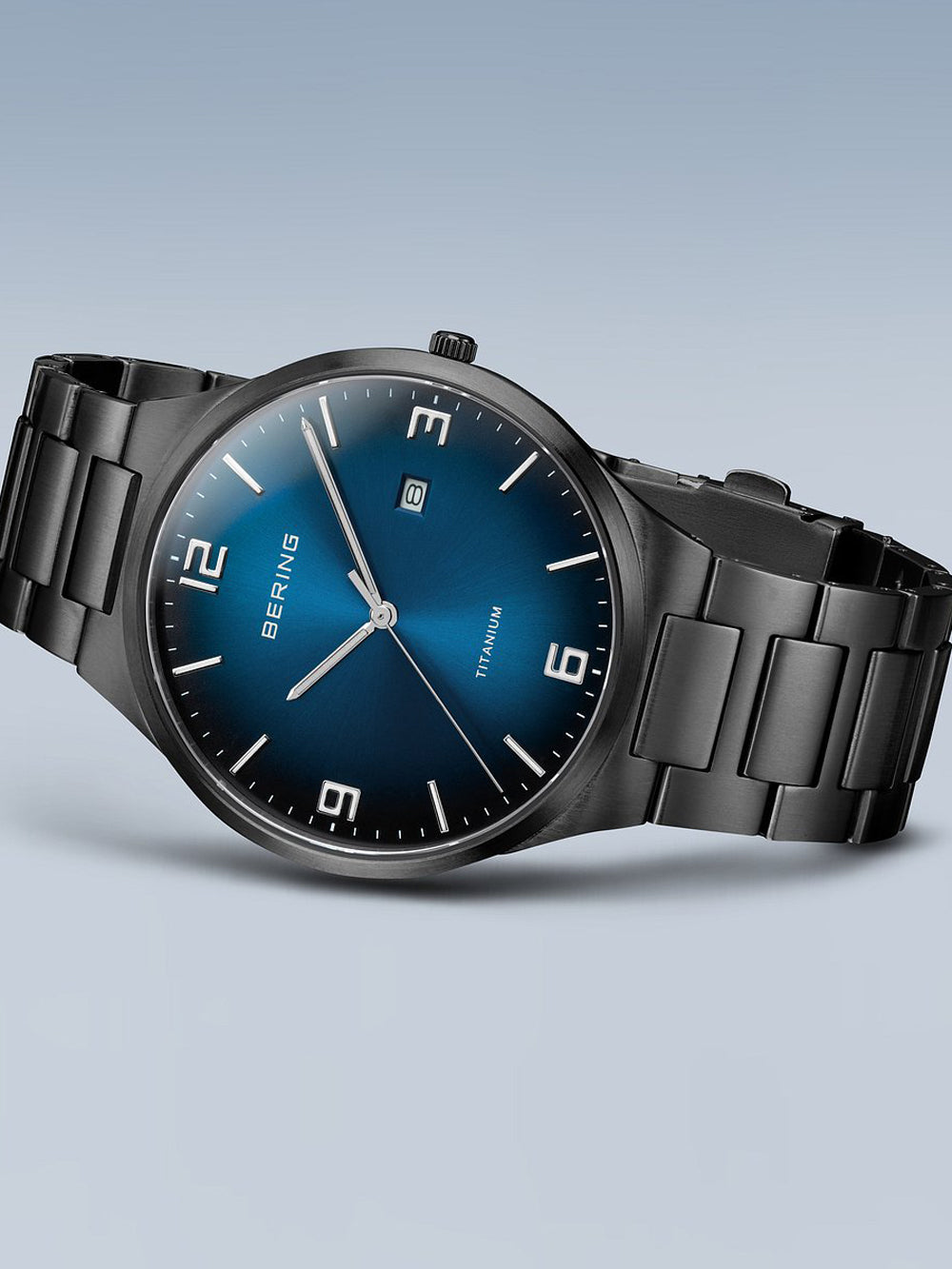 Bering 15240-727 vyriškas laikrodis Titanium vyriškas laikrodis 40mm 5ATM