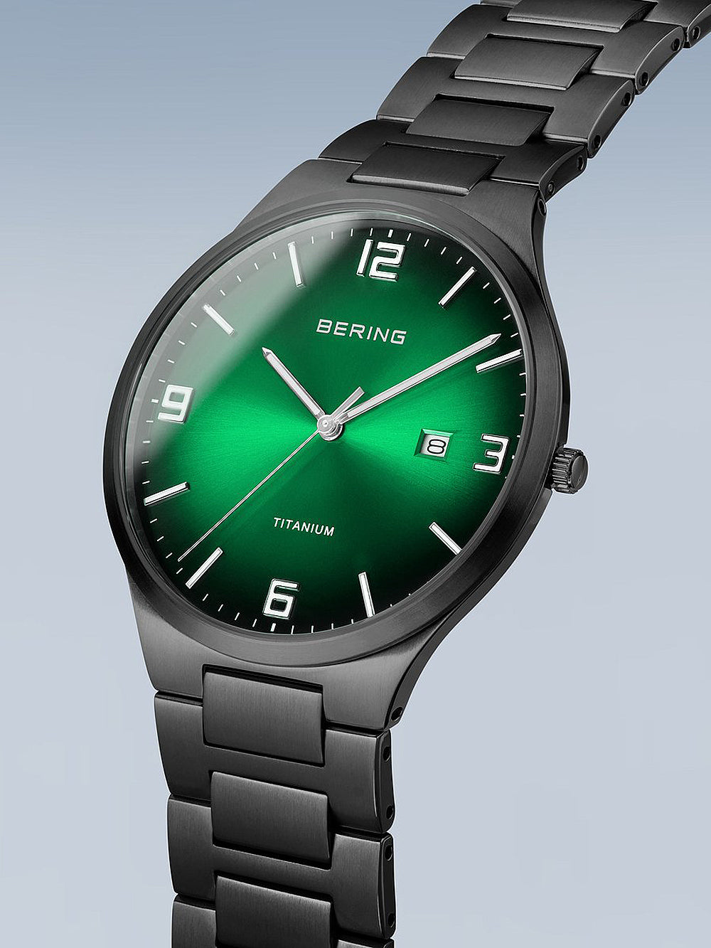 Bering 15240-728 vyriškas laikrodis Titanium vyriškas laikrodis 40mm 5ATM