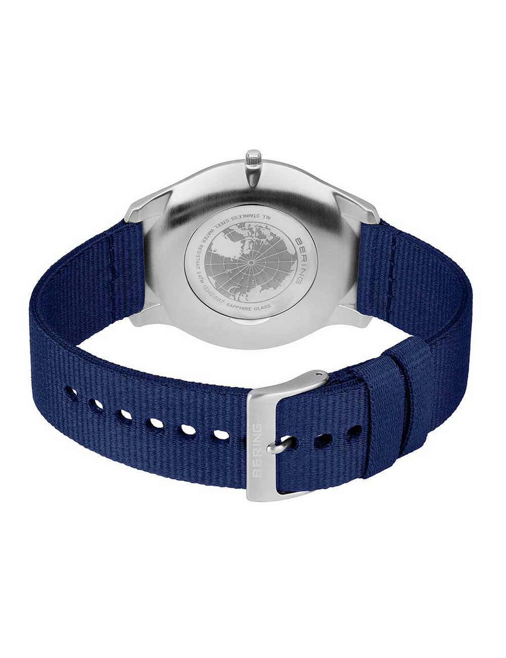 Bering 18342-507 vyriškas laikrodis Ocean Ultra Slim #tide 42mm 3ATM