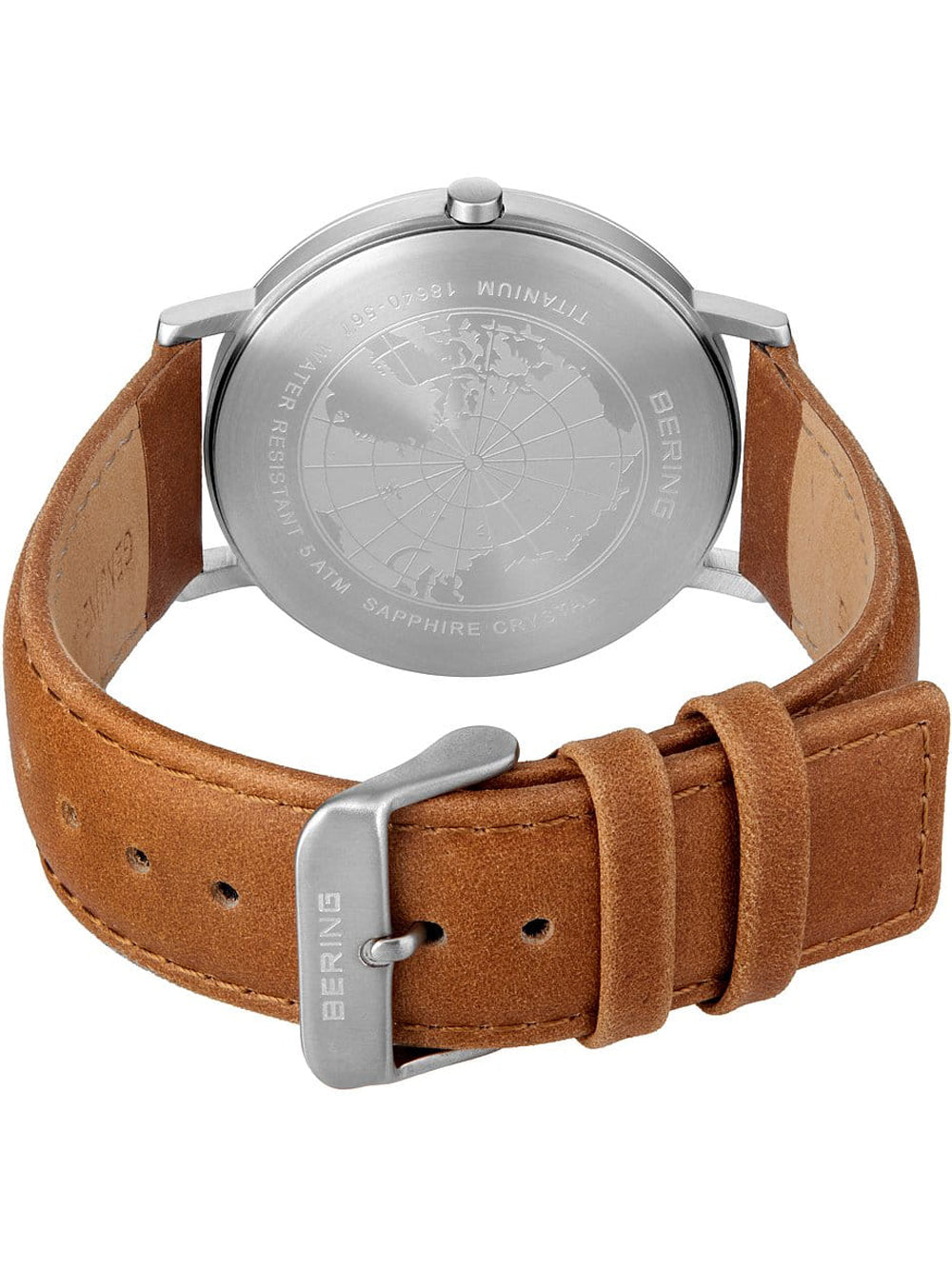 Bering 18640-567 vyriškas laikrodis Titanium vyriškas laikrodis 40mm 5ATM