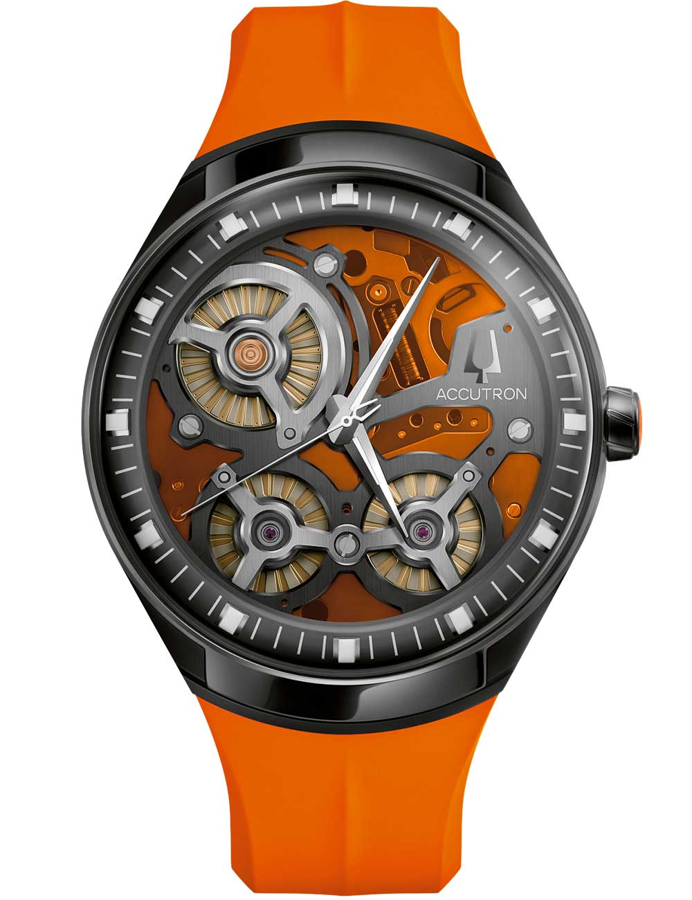 Bulova 28A205 vyriškas laikrodis Accutron DNA Casino Limited Edition orange