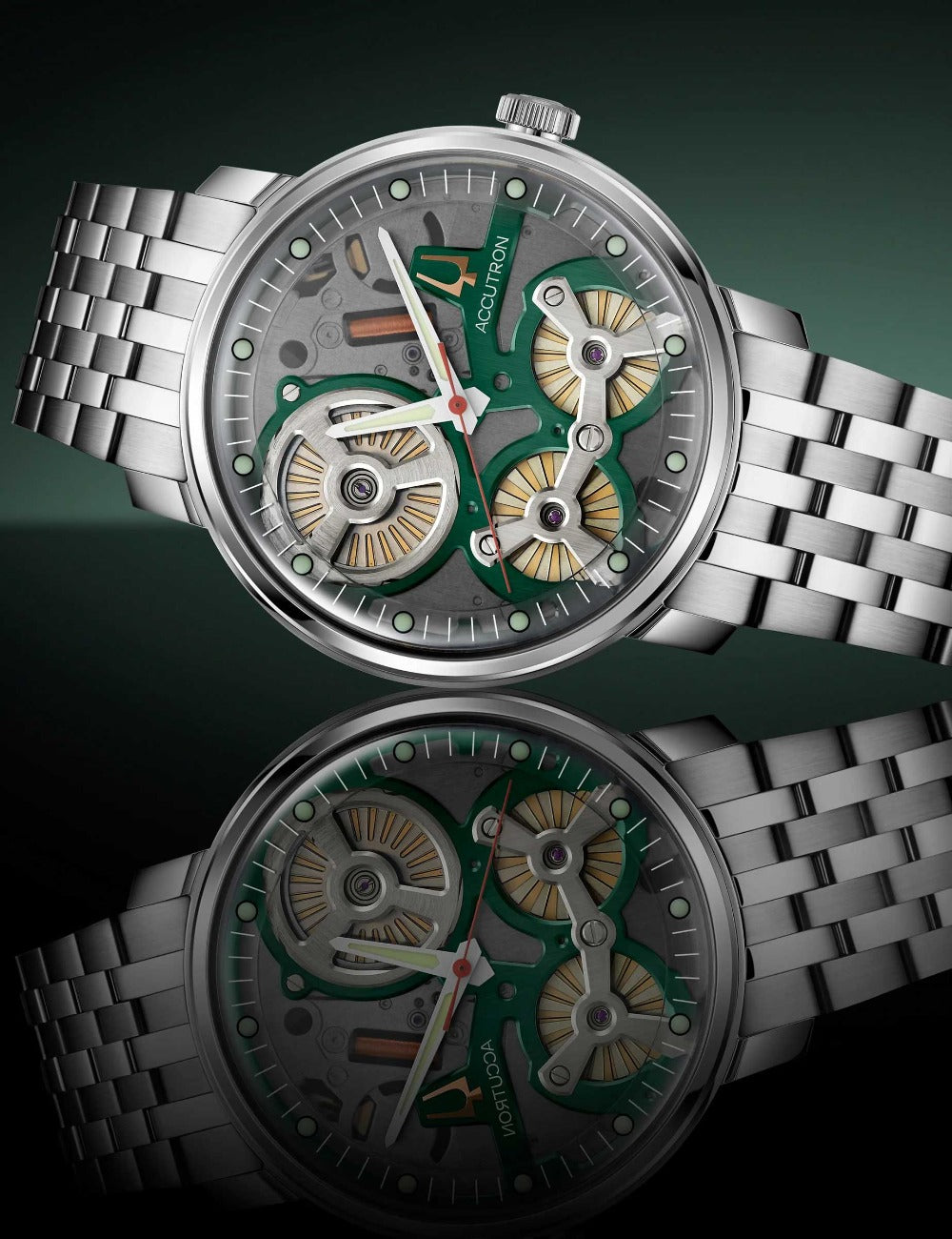 Bulova 2ES6A006 vyriškas laikrodis Accutron Spaceview 44mm 5ATM
