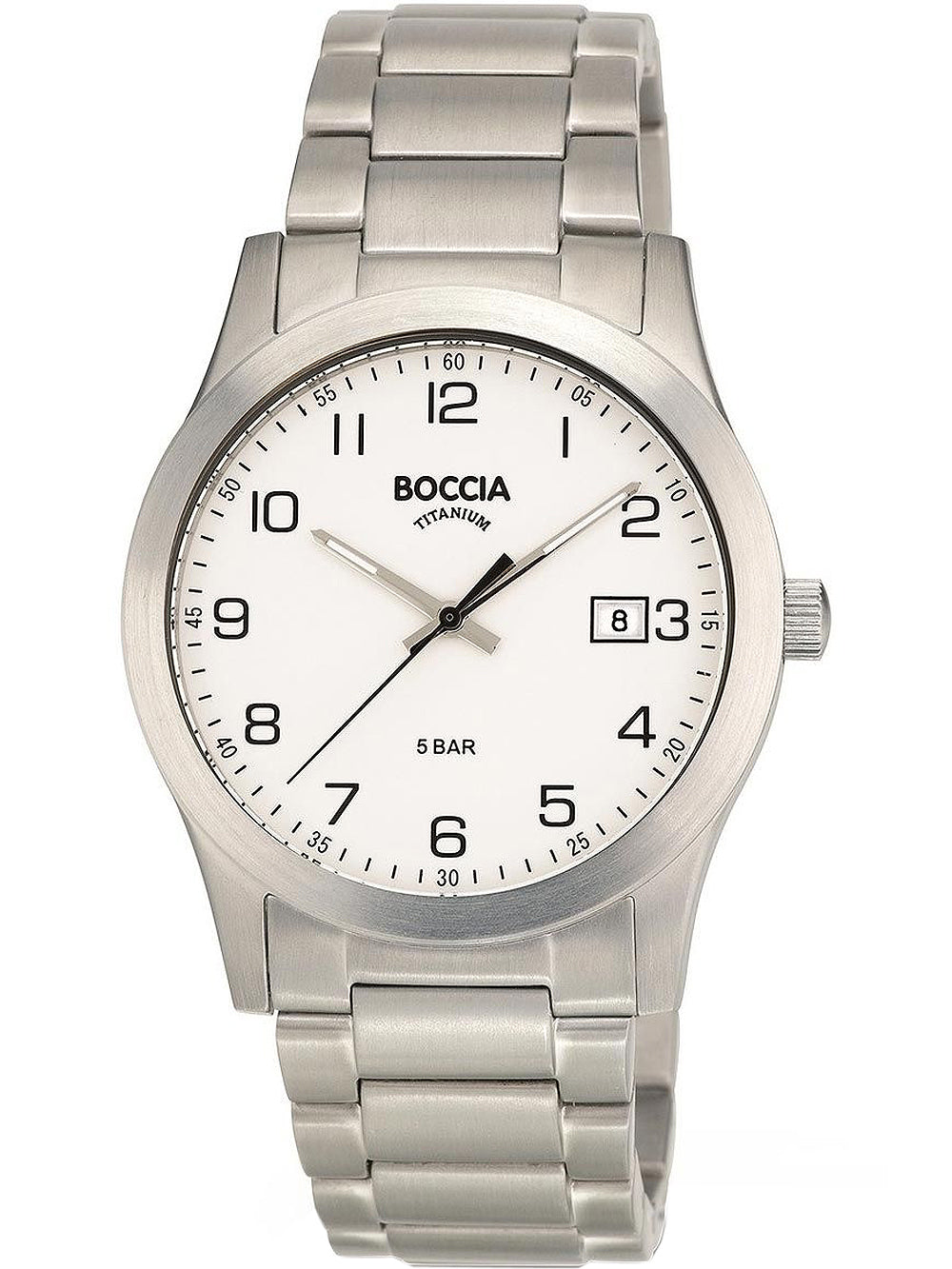 Boccia 3619-01 vyriškas laikrodis Titanium 40mm 5ATM
