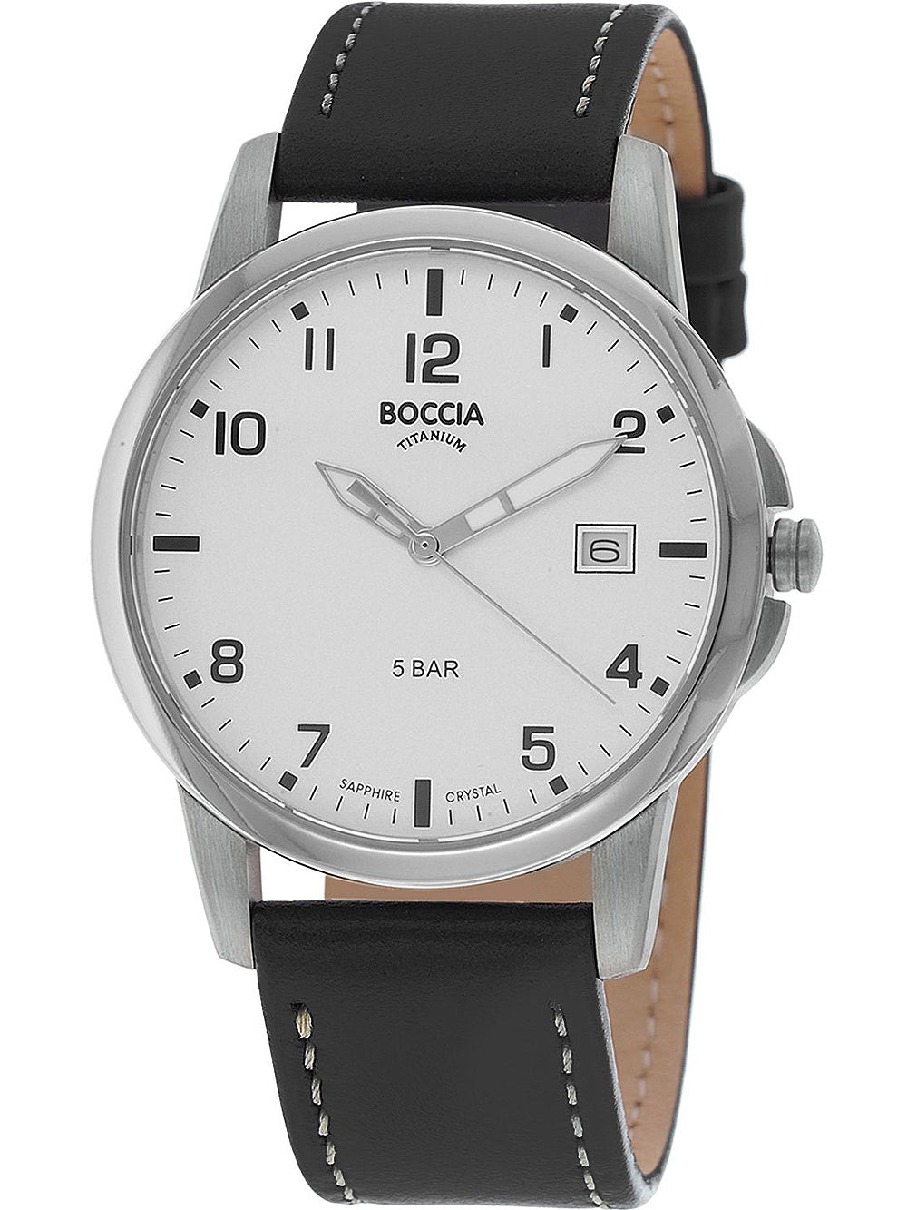 Boccia 3625-02 vyriškas laikrodis titanium 36mm 5ATM