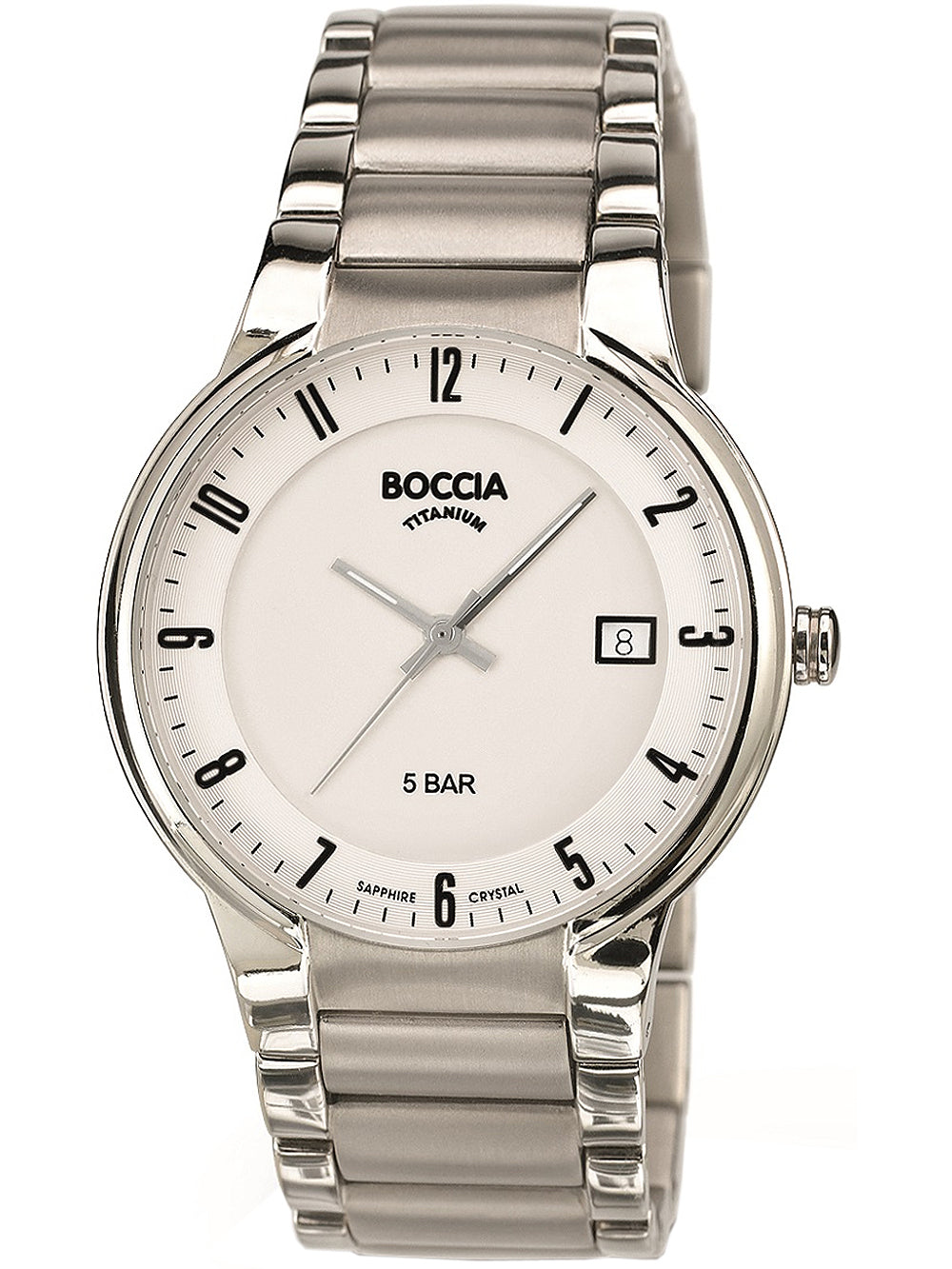 Boccia 3629-02 vyriškas laikrodis Titanium 39mm 5ATM
