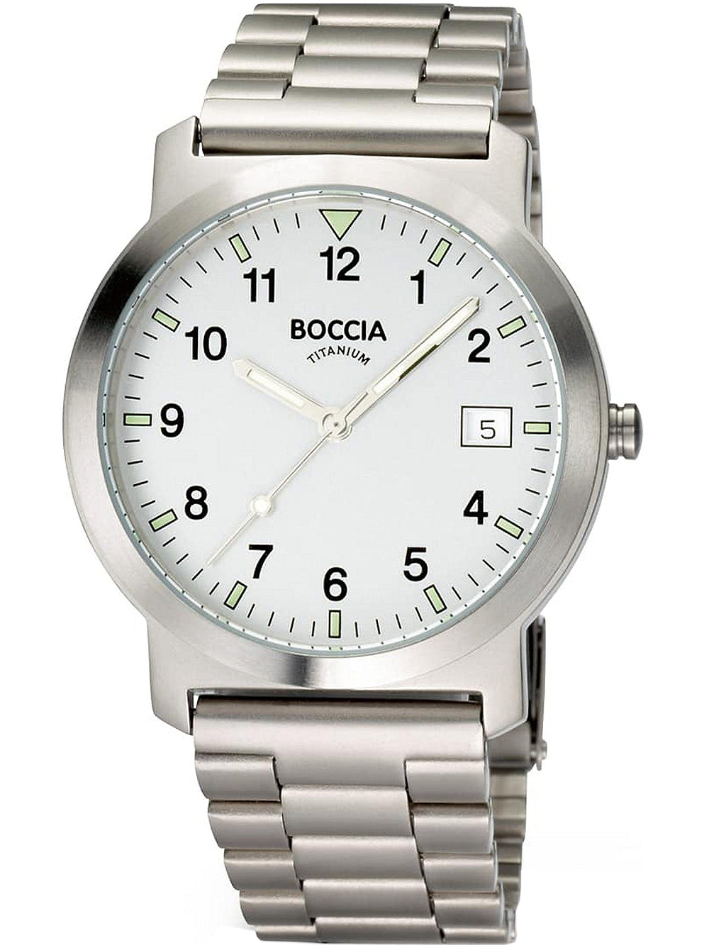 Boccia 3630-01 vyriškas laikrodis titanium 37mm 5ATM