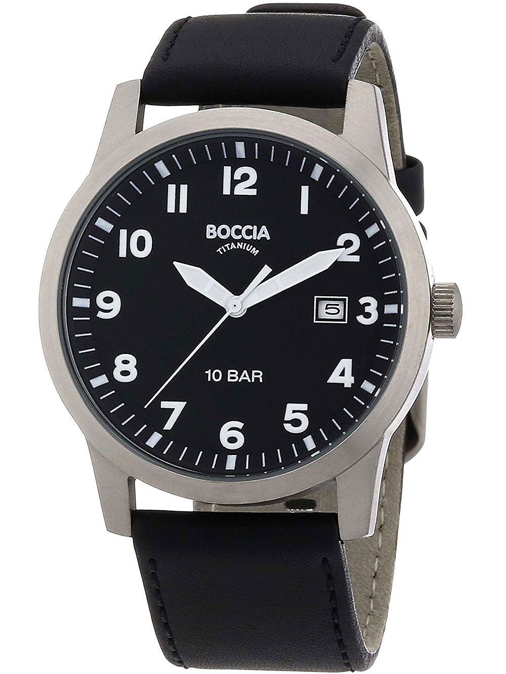 Boccia 3631-01 vyriškas laikrodis titanium 38mm 10ATM