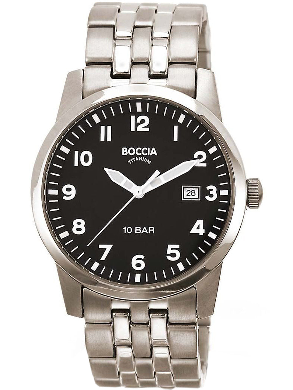 Boccia 3631-02 vyriškas laikrodis Titanium 38mm 10ATM