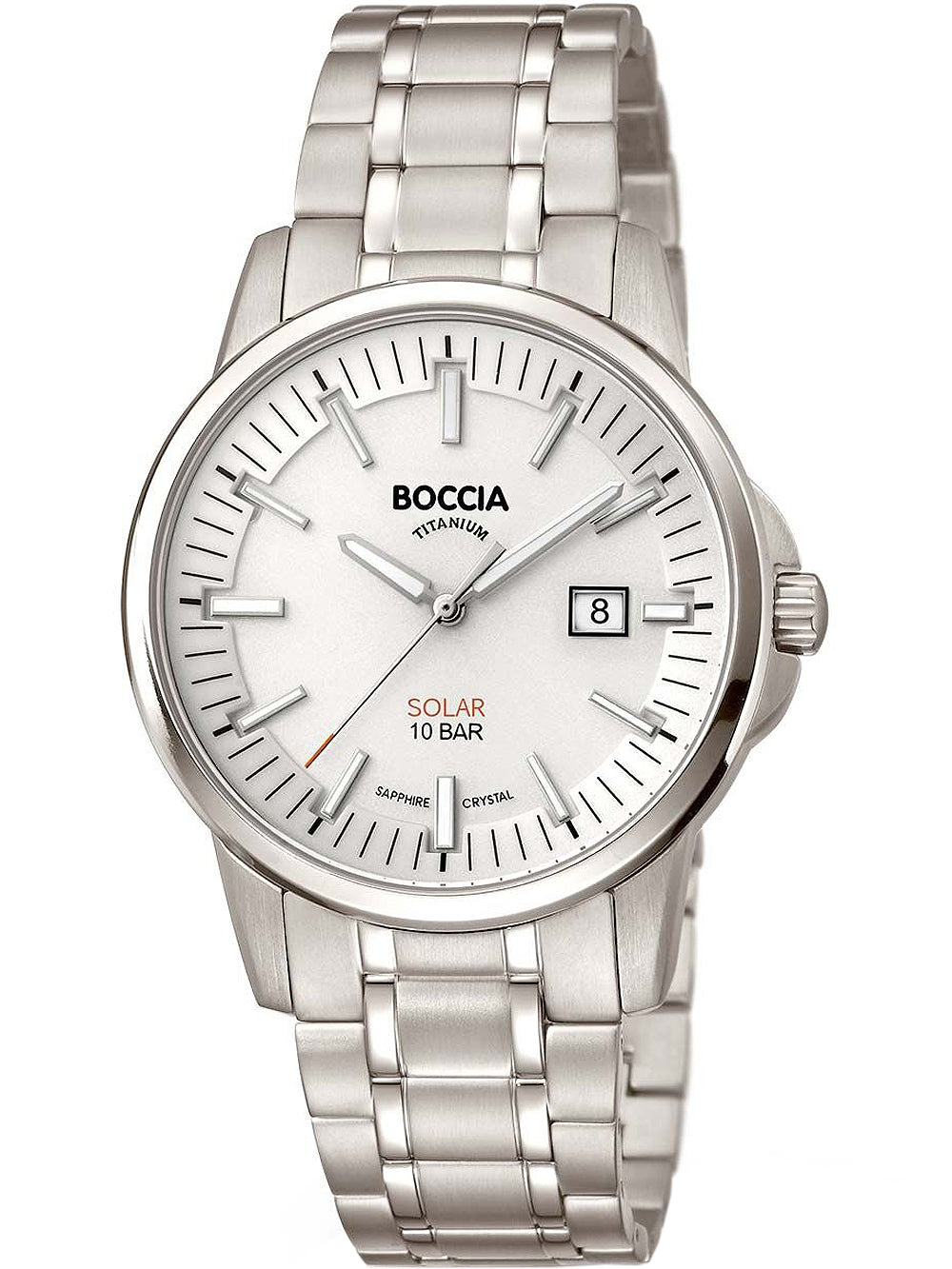 Boccia 3643-03 vyriškas laikrodis solar titanium 39mm 10ATM