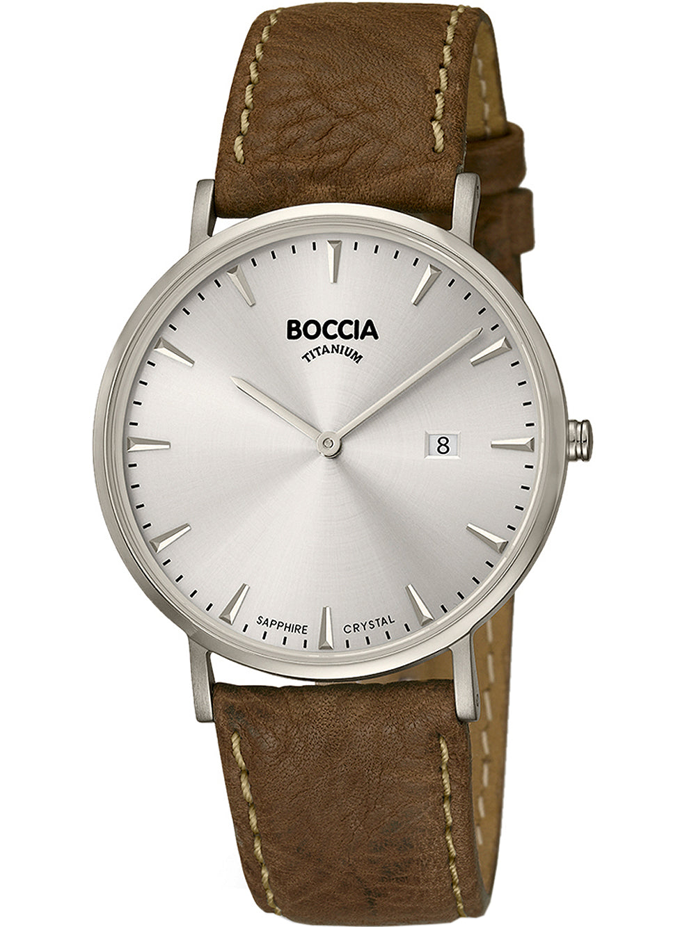 Boccia 3648-01 vyriškas laikrodis titanium 39mm 3ATM
