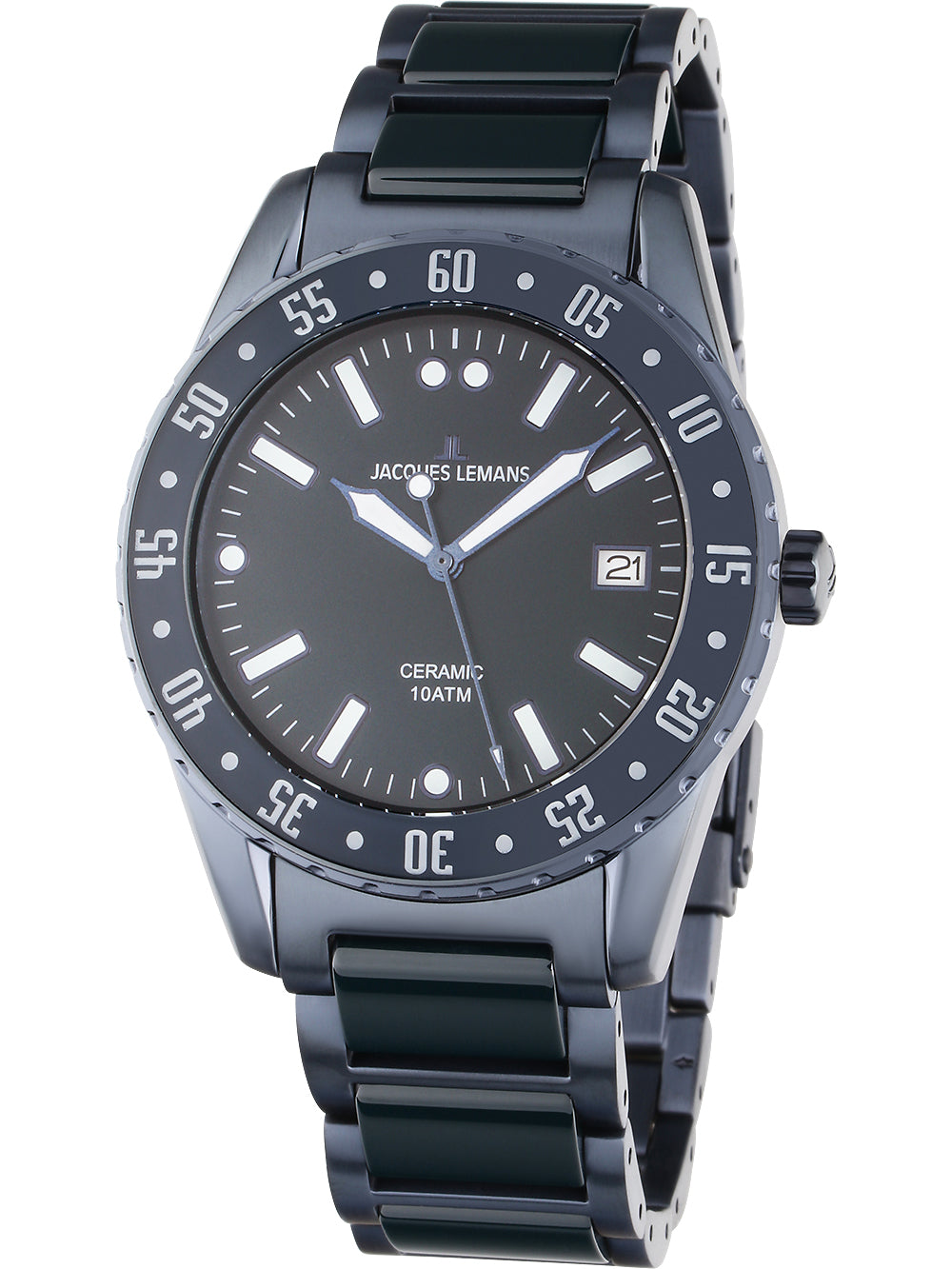 Jacques Lemans 42-10E Liverpool Ceramic vyriškas laikrodis 42mm 10ATM
