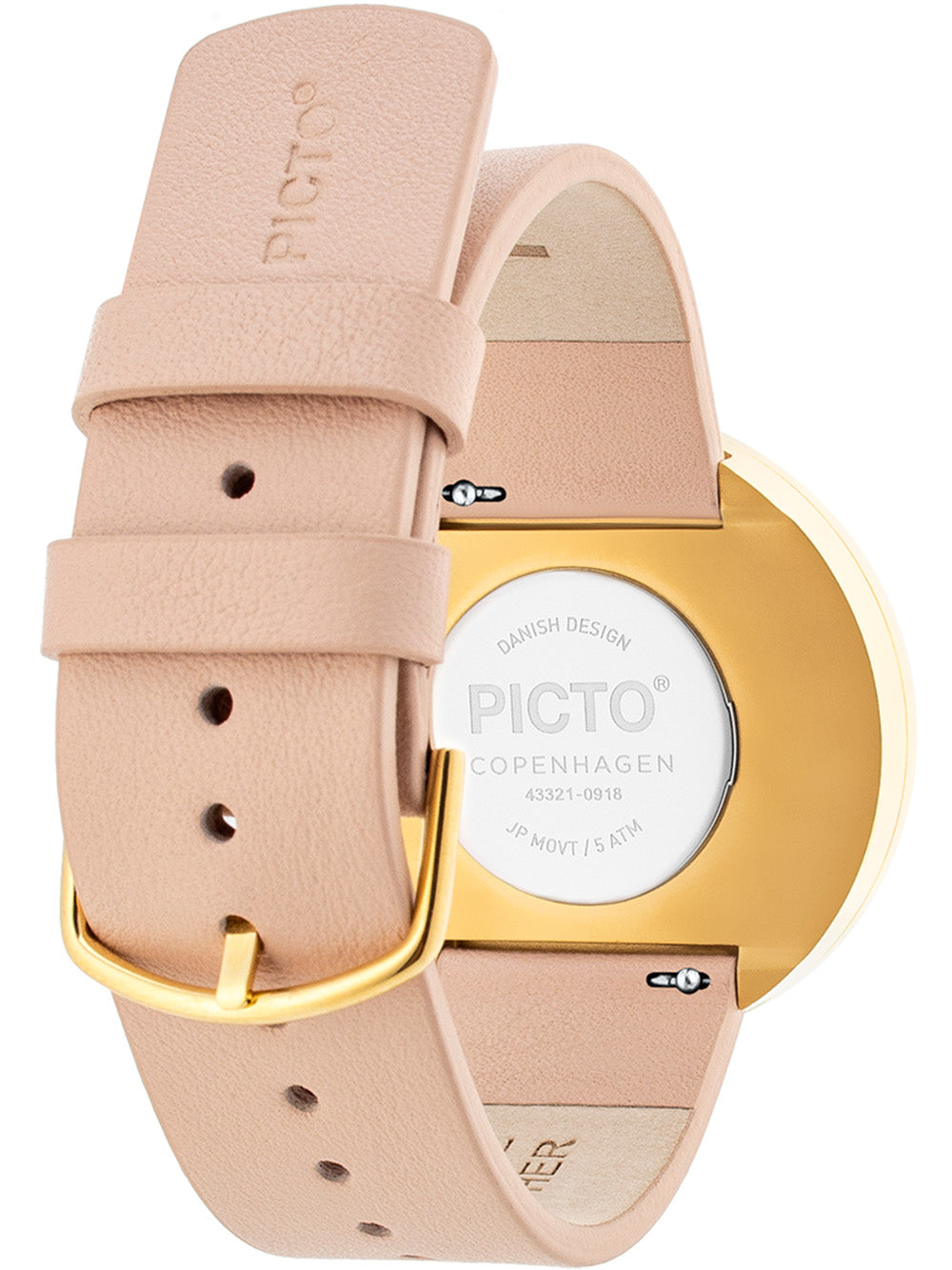 PICTO 43321-6320G moteriškas laikrodis White and Gold 40mm 5ATM