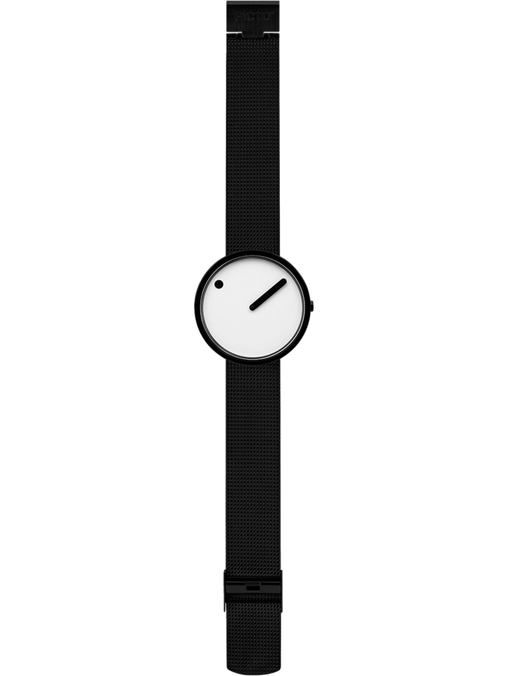 PICTO 43379-1020 Unisex laikrodis Black and White 40mm 5ATM