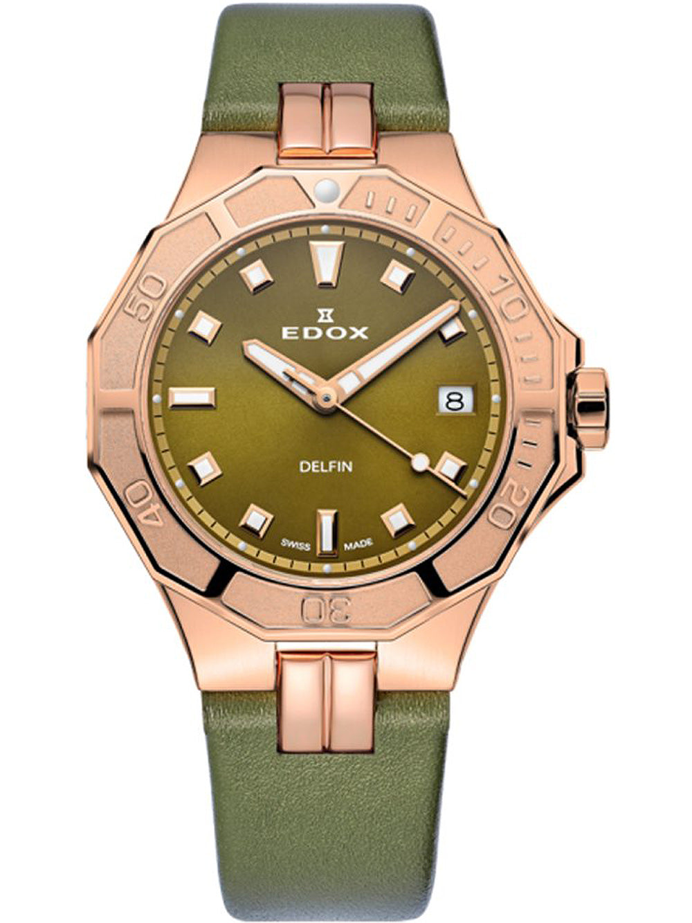 Edox 53020-37RC-VR Delfin Diver moteriškas laikrodis 38mm 20ATM