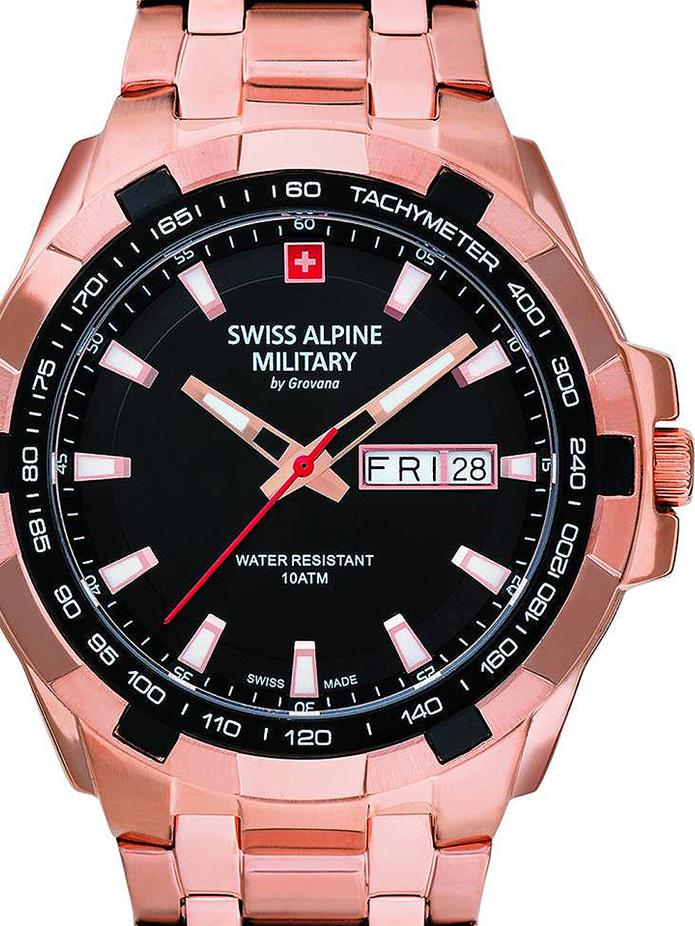 Swiss Alpine Military 7043.1167 Day-Date vyriškas laikrodis 42mm 10ATM