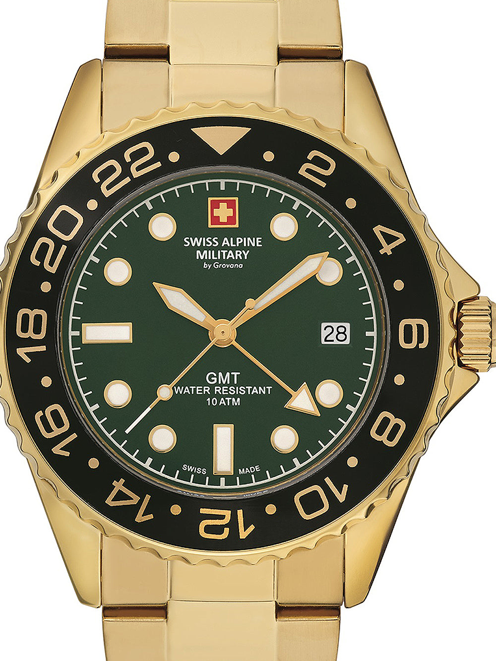 Swiss Alpine Military 7052.1114 vyriškas laikrodis GMT 42mm 10ATM