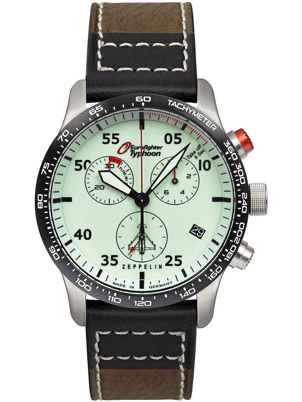 Zeppelin 7298-5 Eurofighter Typhoon quartz vyriškas laikrodis 43mm 10ATM