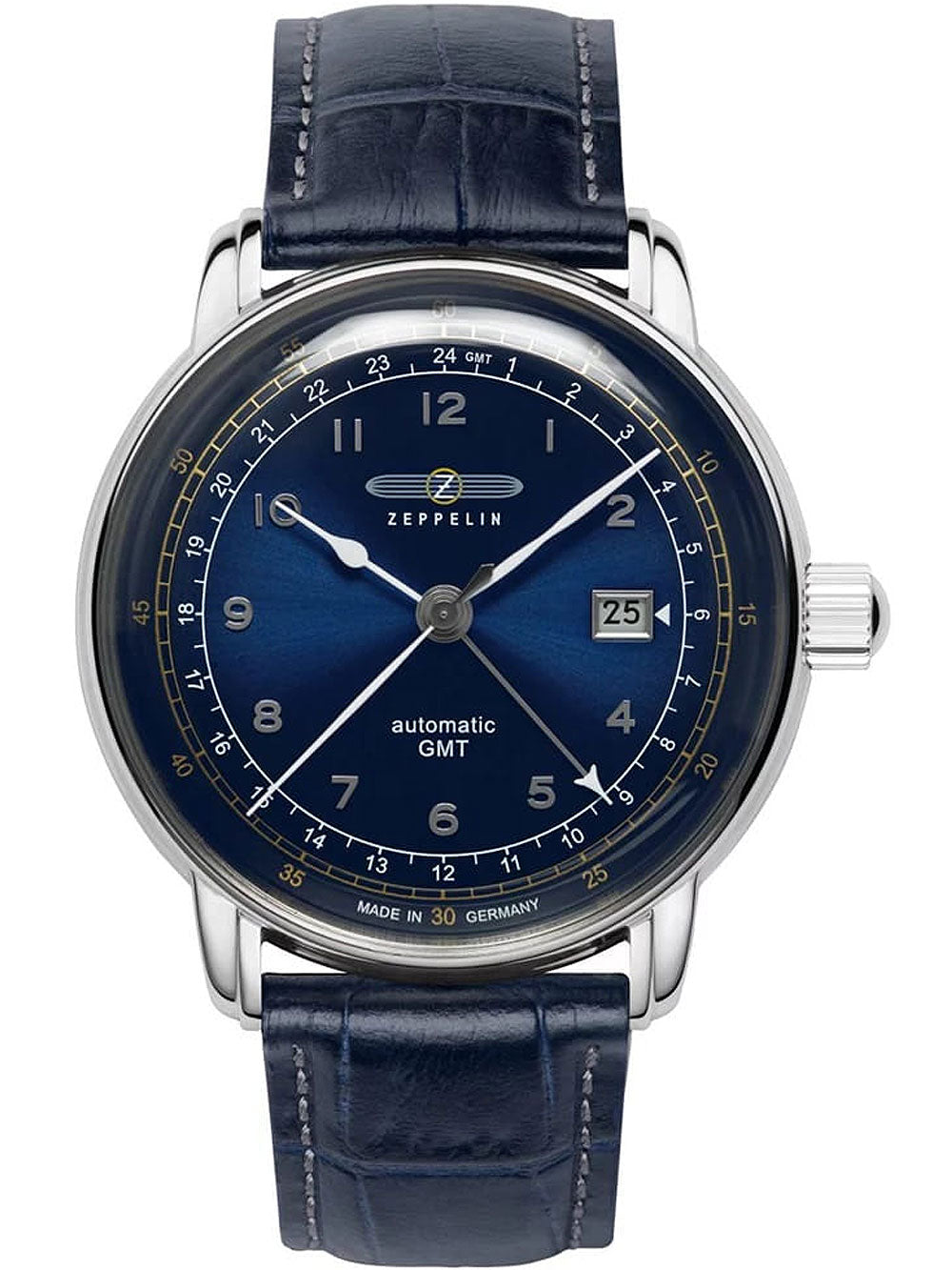 Zeppelin 7668-3 Los Angeles LZ126 Automatic vyriškas laikrodis GMT 43mm 5ATM