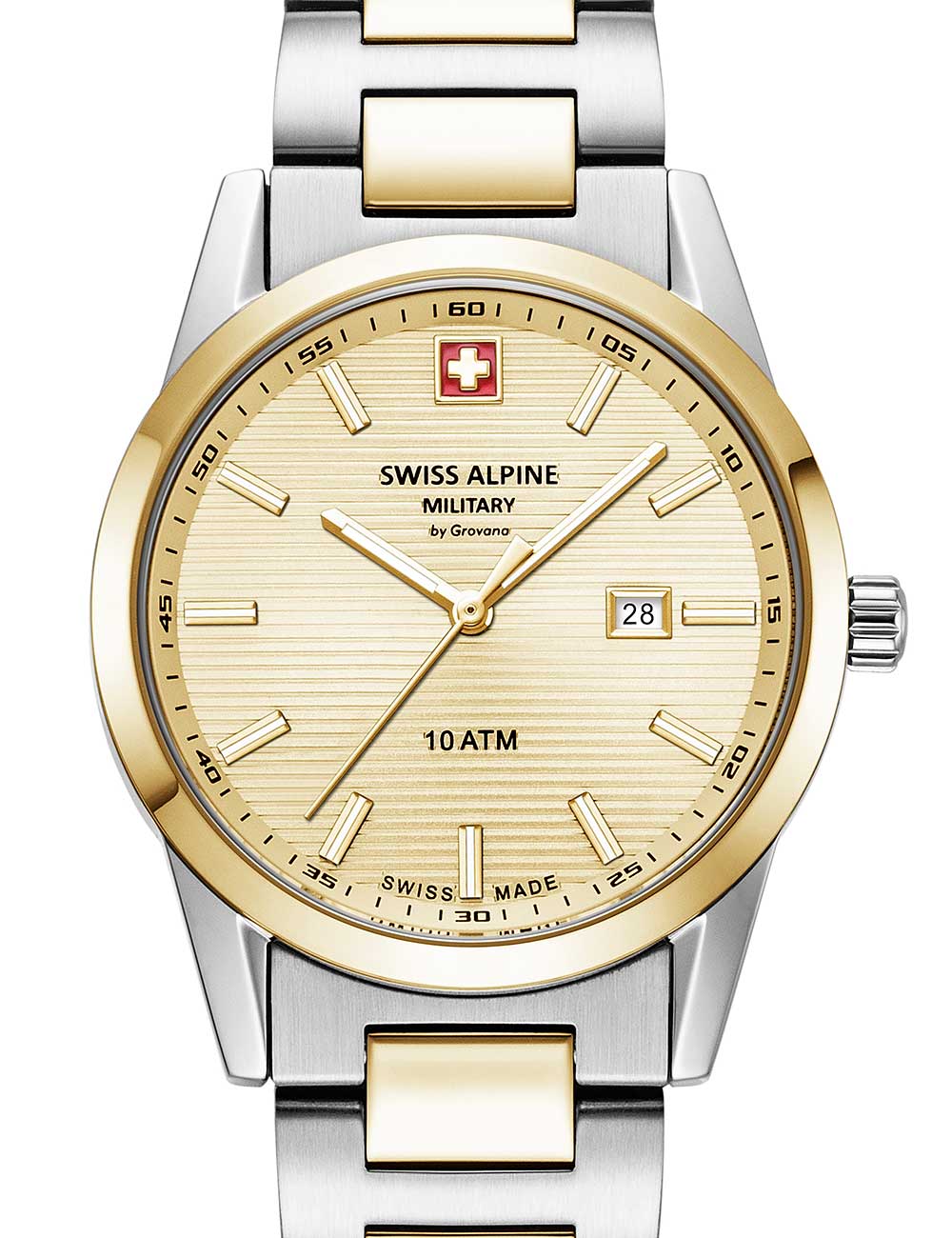 Swiss Alpine Military 7767.1141 moteriškas laikrodis Argos two tone gold 34mm 10ATM