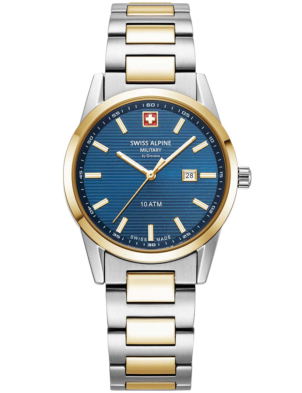 Swiss Alpine Military 7767.1145 moteriškas laikrodis Argos two tone blue 34mm 10ATM