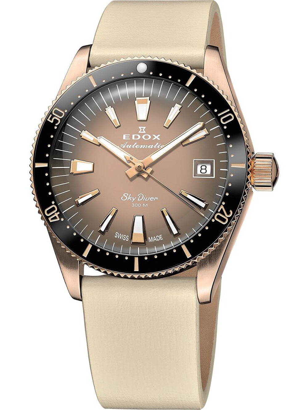 Edox 80131-37RNC-VDBEI Skydiver Automatic + 2nd strap moteriškas laikrodis 38mm 30ATM