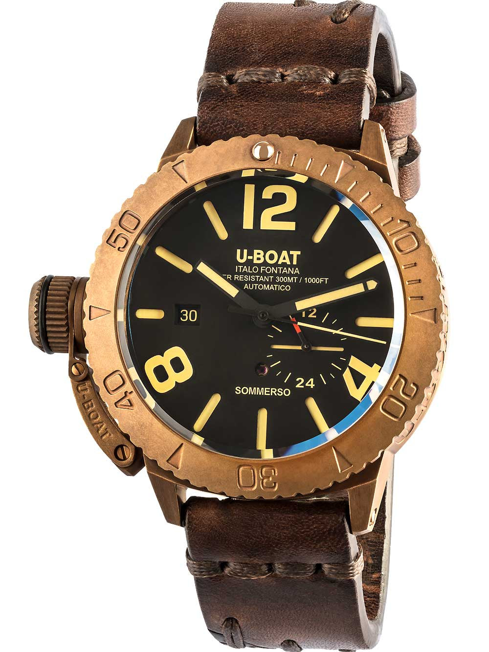 U-Boat 8486 Sommerso bronze Automatic vyriškas laikrodis 46mm 300M