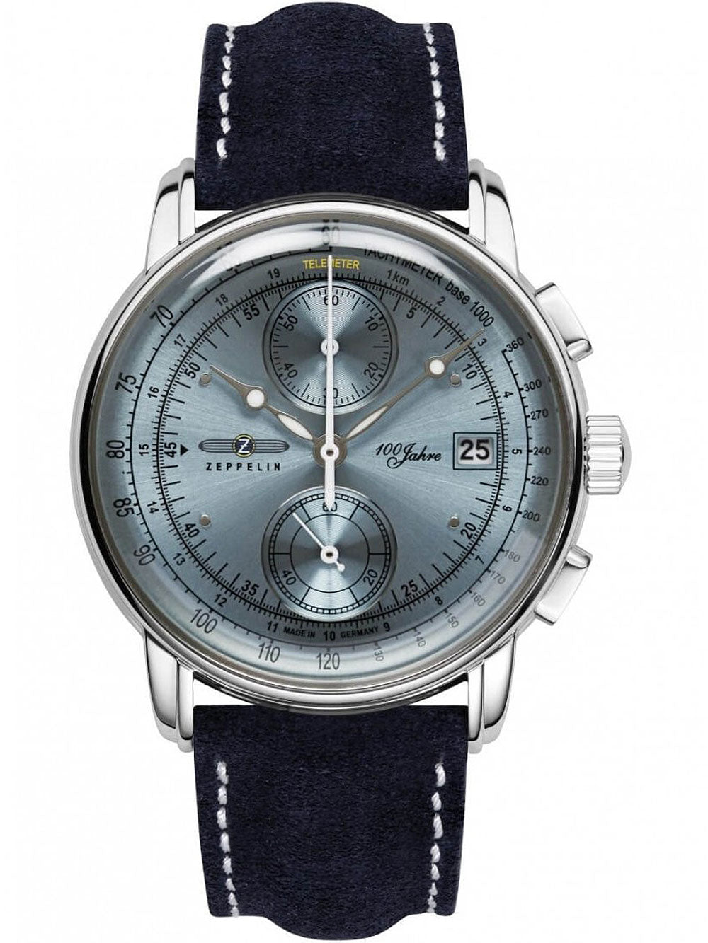Zeppelin 8670-4 Chronograph 100 Years Zeppelin vyriškas laikrodis 42mm 5ATM