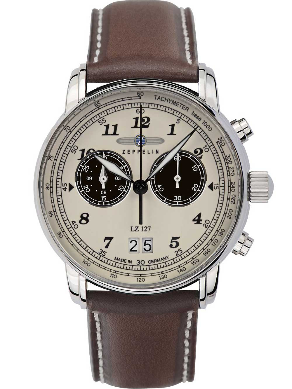 Zeppelin 8684-5 Graf Zeppelin LZ127 big-date chrono 41mm 5ATM