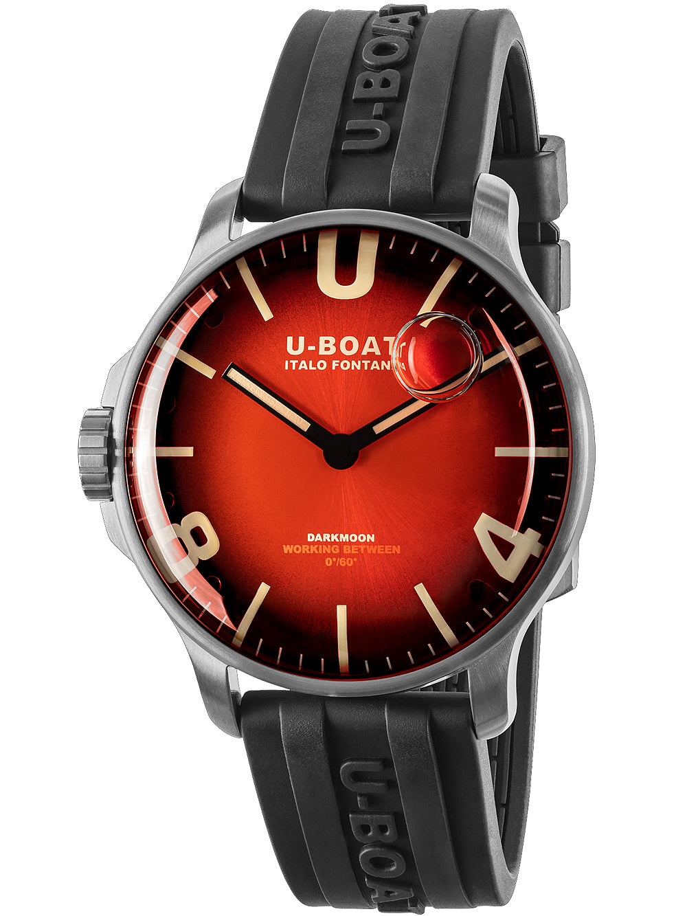 U-Boat 8701/B Darkmoon Red SS Soleil 44mm 5ATM