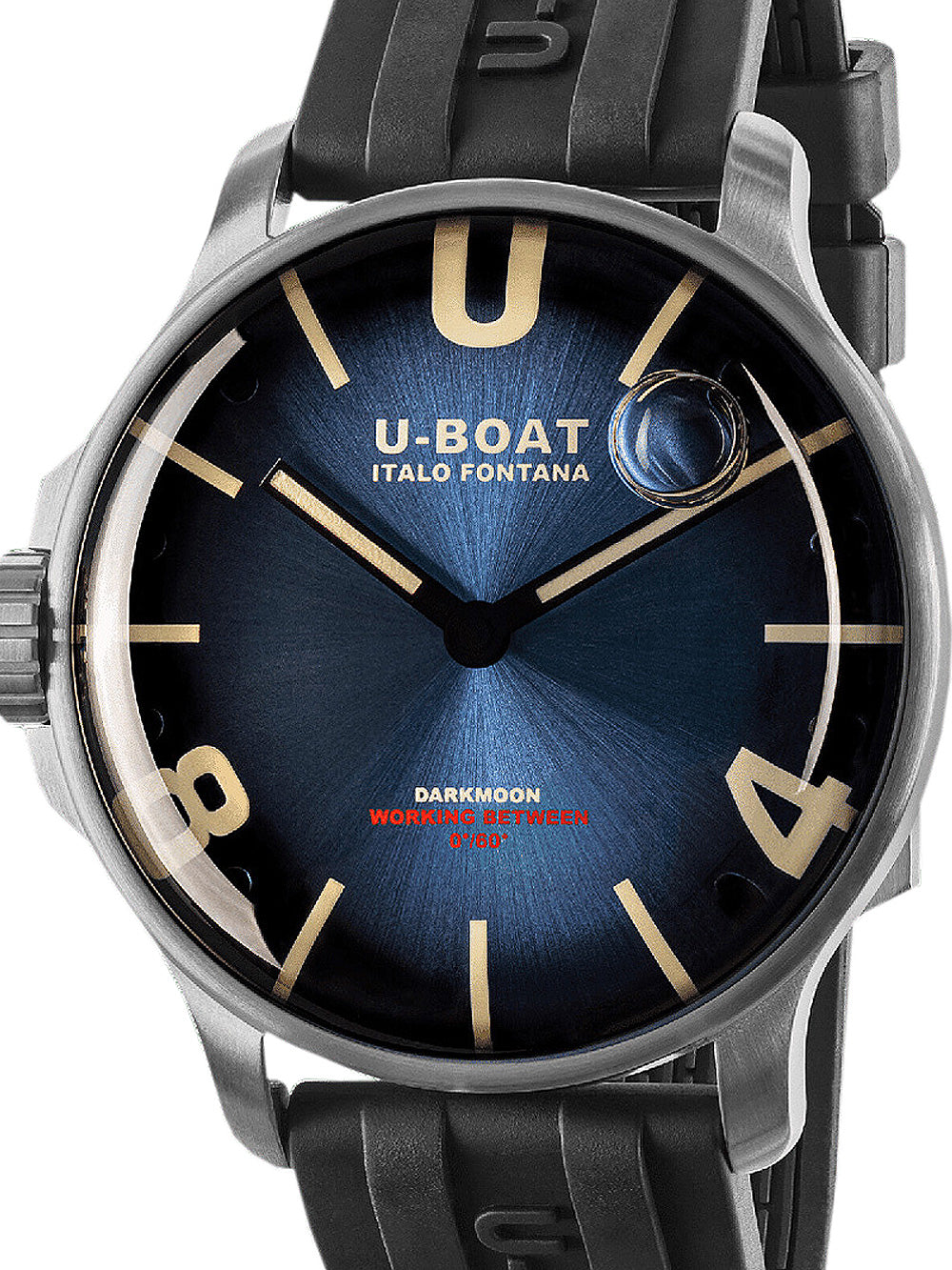 U-Boat 8704/D Darkmoon Blue SS Soleil vyriškas laikrodis 44mm 5ATM