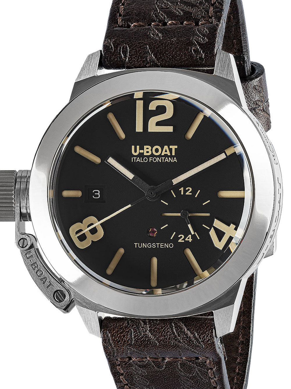 U-Boat 8893 Classico Tungsteno Black Automatic vyriškas laikrodis 42mm 10ATM