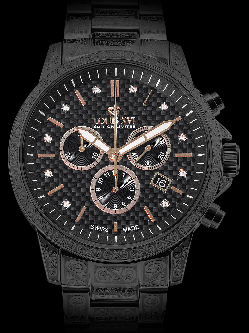 Louis XVI LXVI894 Palais Royale Chronograph vyriškas laikrodis 43mm 5ATM