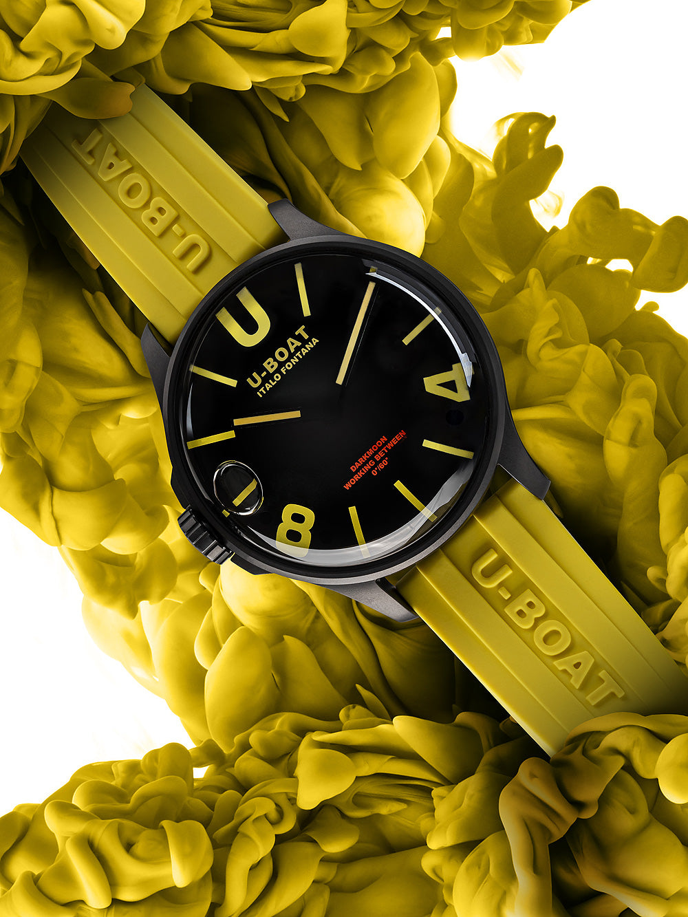 U-Boat 9522/A Darkmoon Yellow IPB vyriškas laikrodis 44mm 5ATM