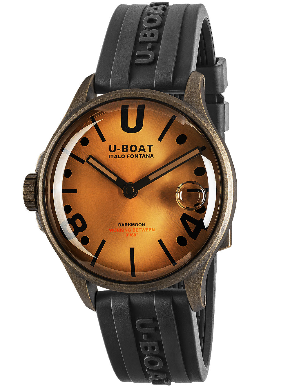 U-Boat 9547 Darkmoon Brown Vintage vyriškas laikrodis 40mm 5ATM