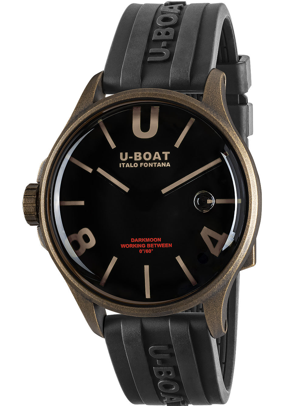 U-Boat 9548 Darkmoon Brown Vintage vyriškas laikrodis 44mm 5ATM