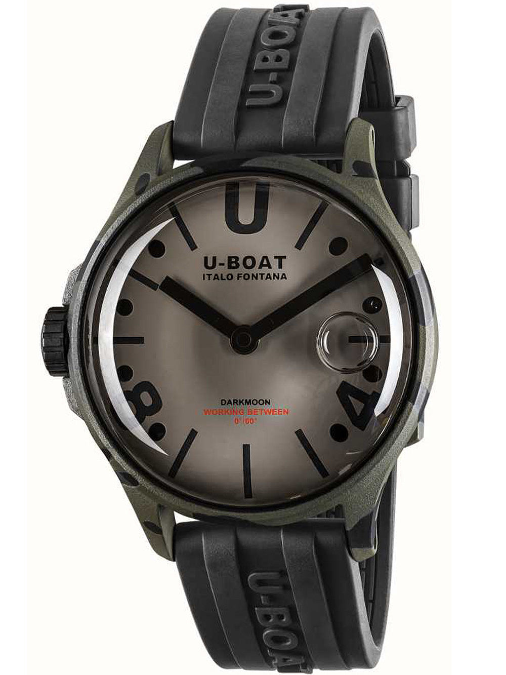 U-Boat 9550 Darkmoon Grey Camouflage vyriškas laikrodis 44mm 5ATM