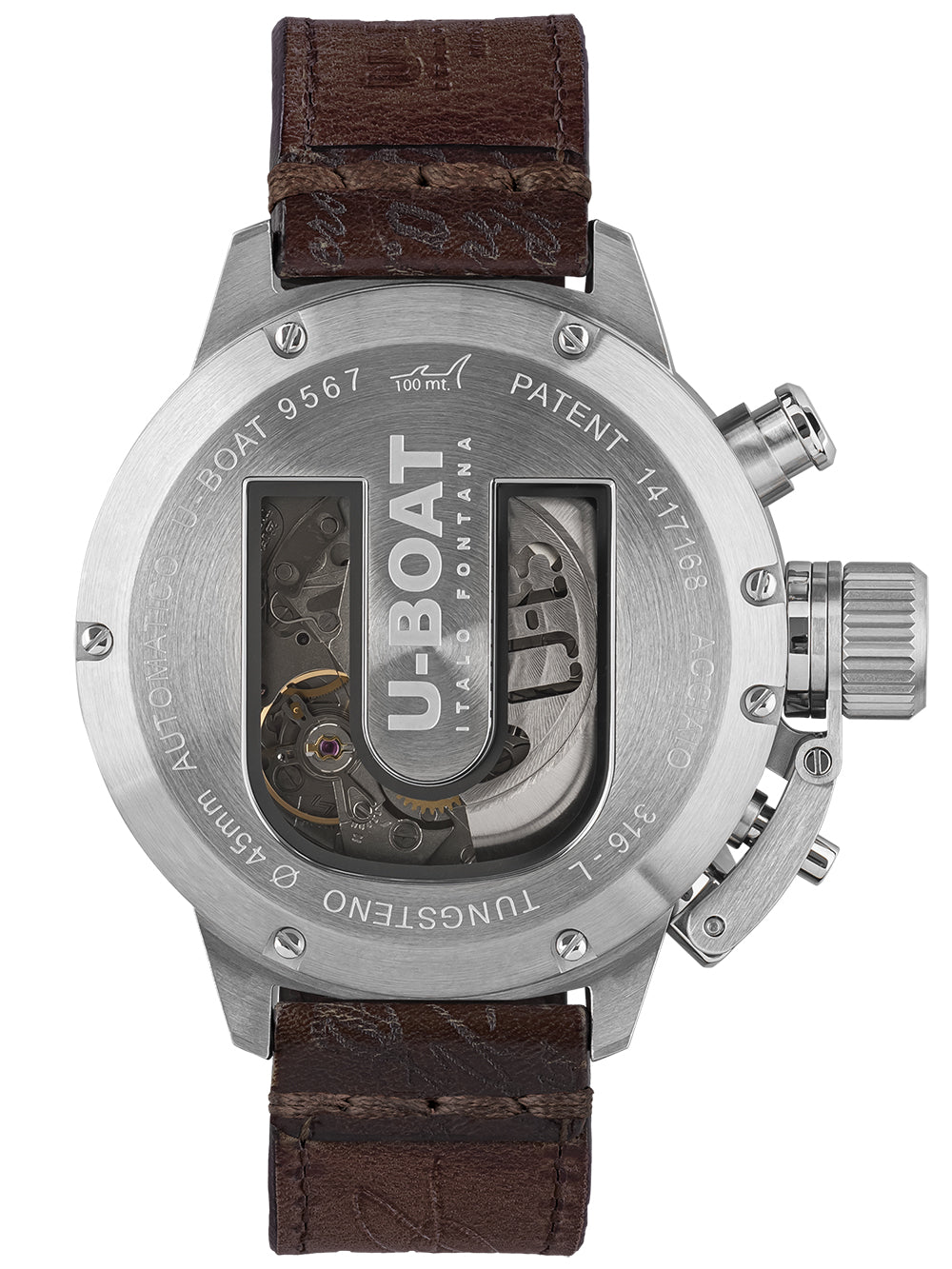 U-Boat 9567 Classico 45 mm Tungsteno CAS 1 vyriškas laikrodis 10ATM