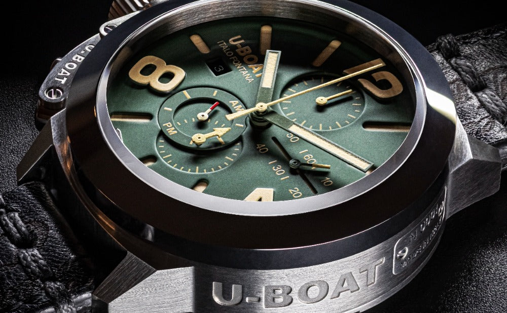 U-Boat 9581 Classico 45 mm Tungsteno CAS Green vyriškas laikrodis 10ATM