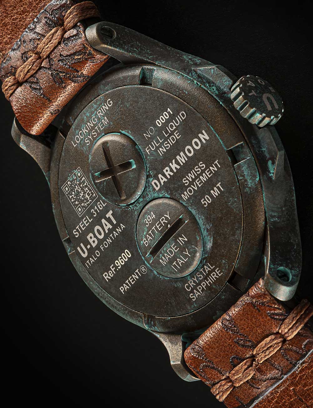 U-Boat 9600 vyriškas laikrodis Darkmoon Unico 45mm 50M