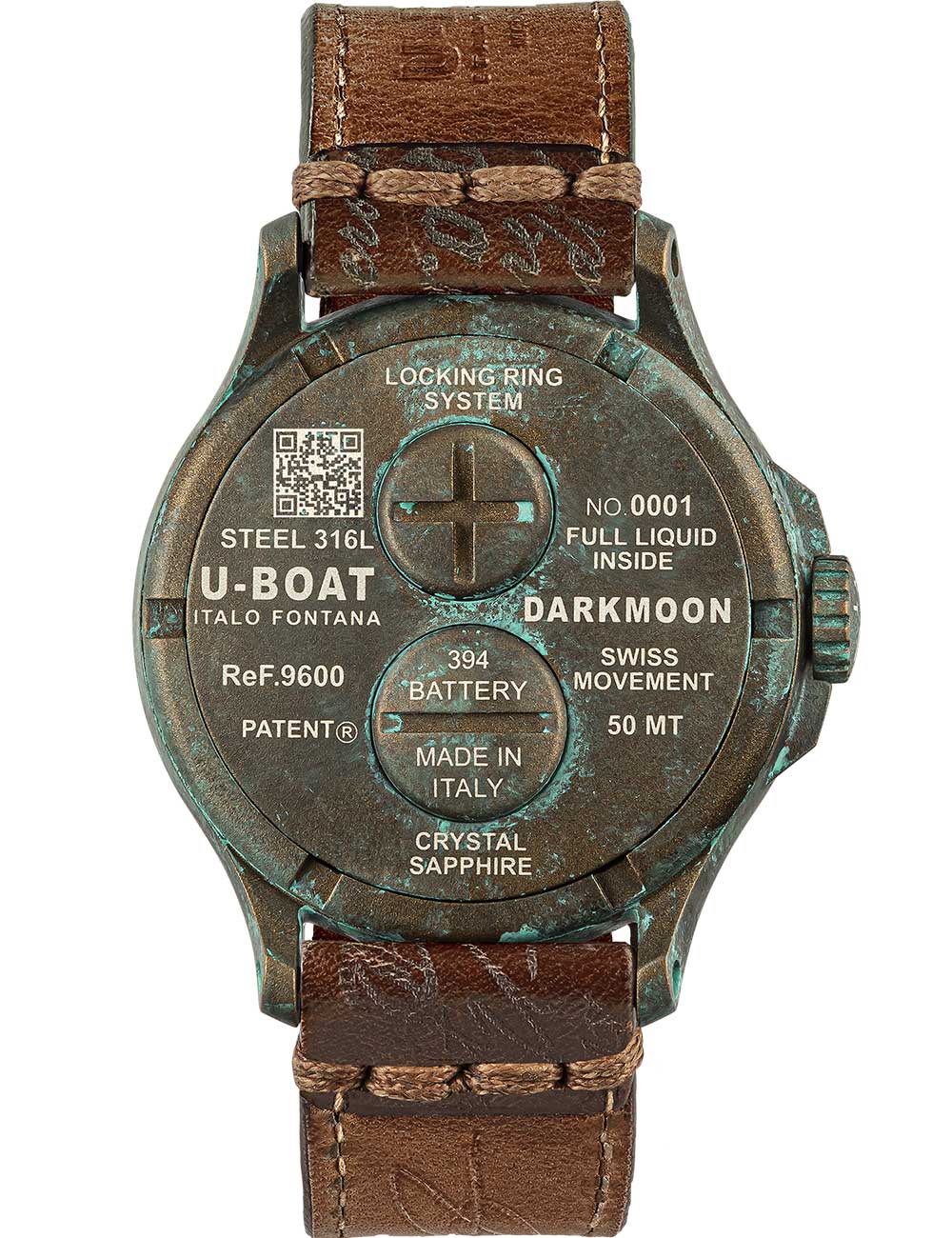U-Boat 9600 vyriškas laikrodis Darkmoon Unico 45mm 50M