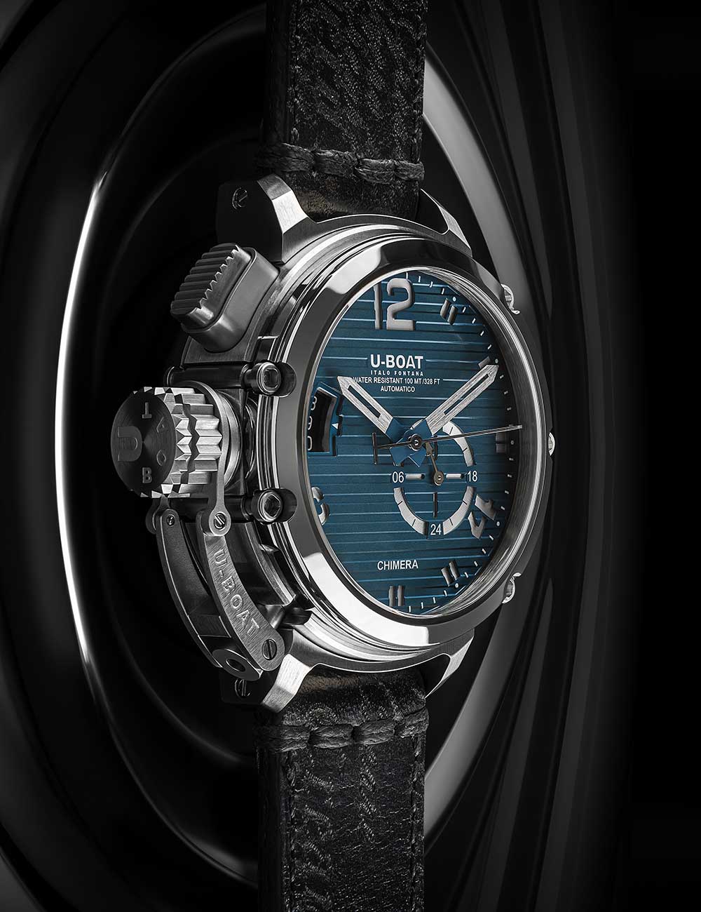 U-Boat 9602 vyriškas laikrodis Chimera 46mm SS blue Automatic 10ATM
