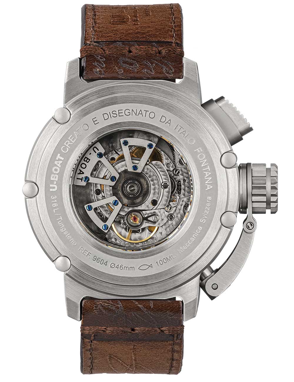 U-Boat 9604 vyriškas laikrodis Chimera 46mm SS green Automatic 10ATM