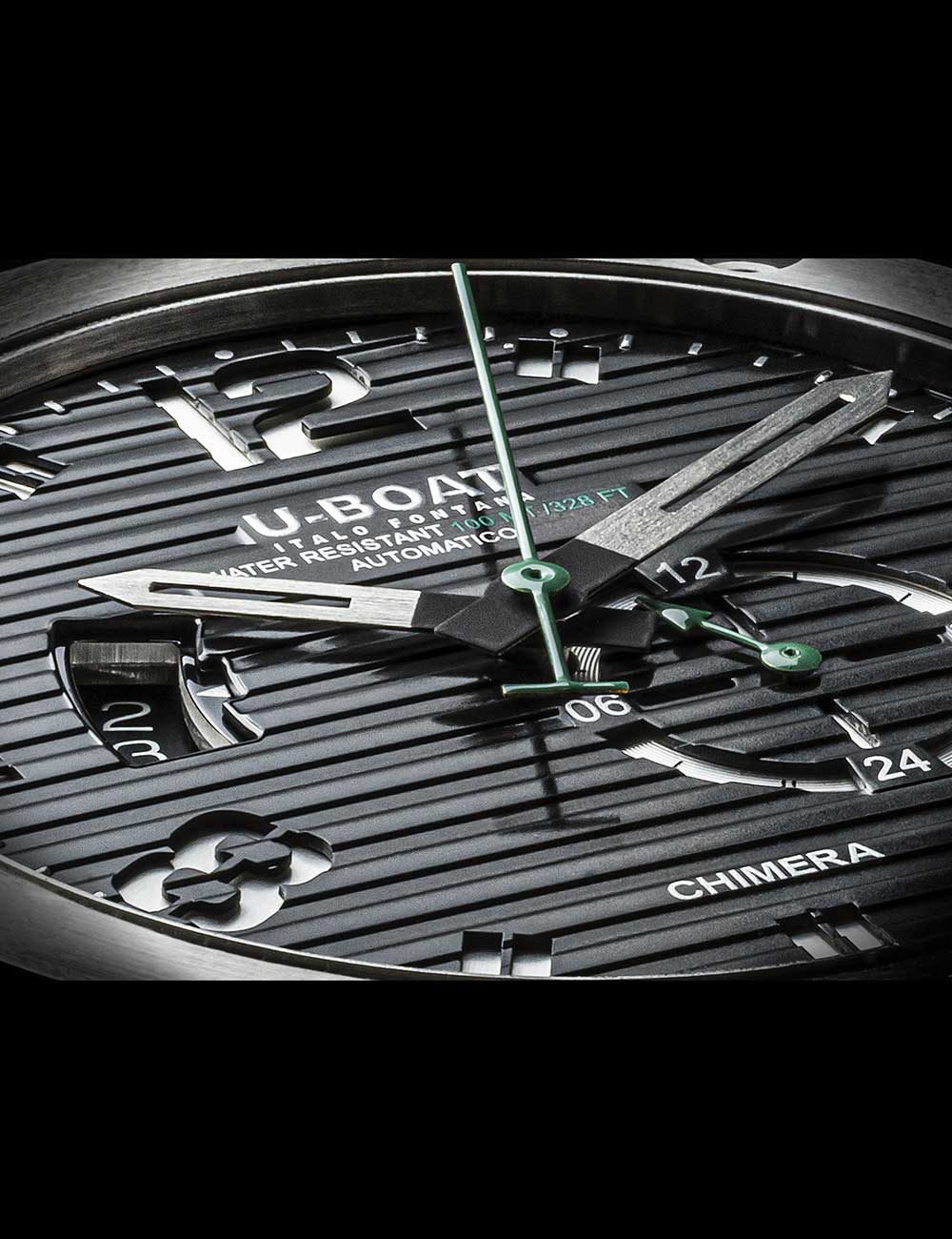 U-Boat 9605 vyriškas laikrodis Chimera 46mm SS black Automatic 10ATM
