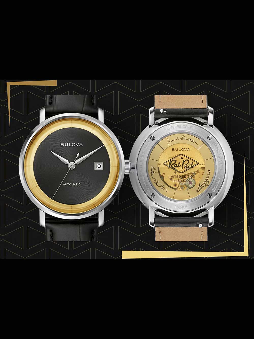 Bulova 96B406 Archive Series Rat Pack Limited Edition Automatic vyriškas laikrodis