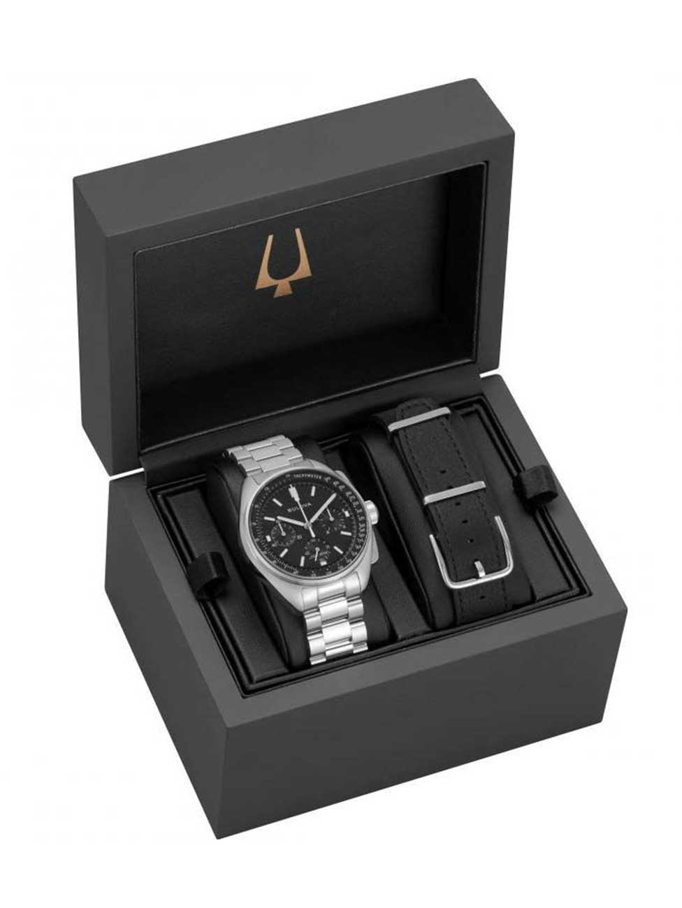 Bulova 96K111 vyriškas laikrodis Lunar Pilot Chronograph Special Set 44mm 5ATM